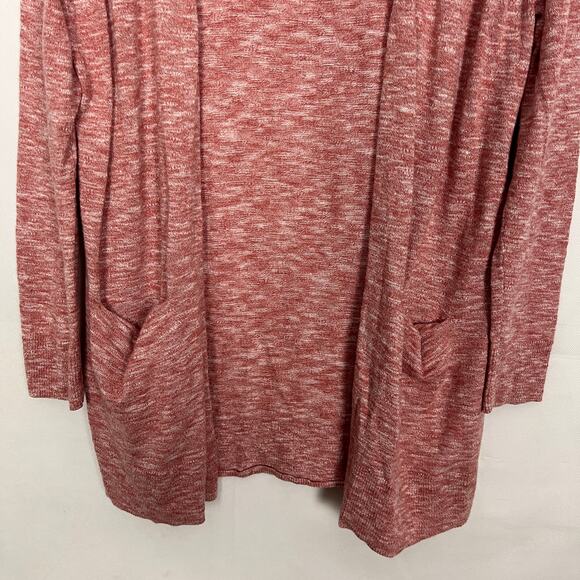 Madewell Space-Dye Blush Pink Open Front Long Cardigan Size Medium - Picture 4 of 12